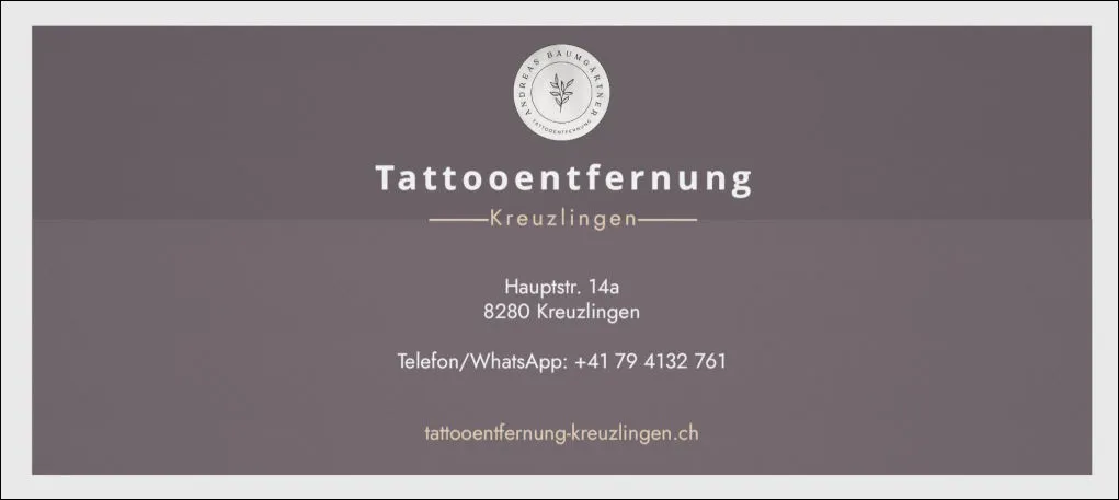 Rückseite des Gutscheins für eine Tattooentfernung in Winterthur